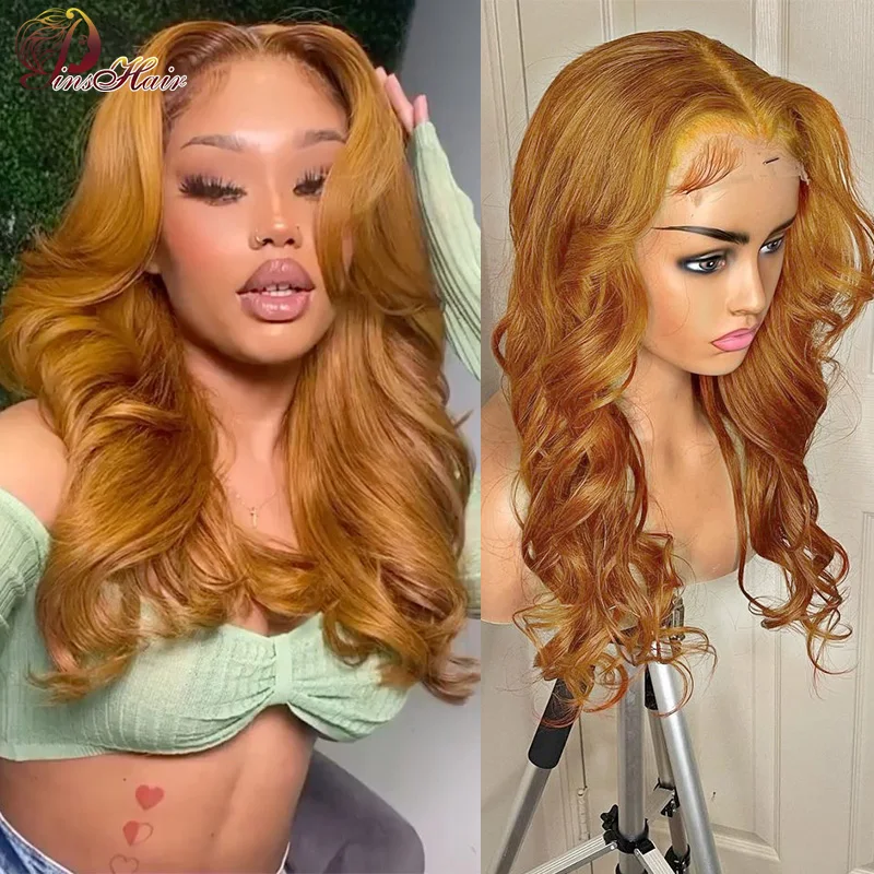 Brazilian Honey Blonde Colored Wig Human Hair 13x4 Lace Frontal Wigs For Women Body Wave Lace Front Human Hair Wigs Pre Plucked