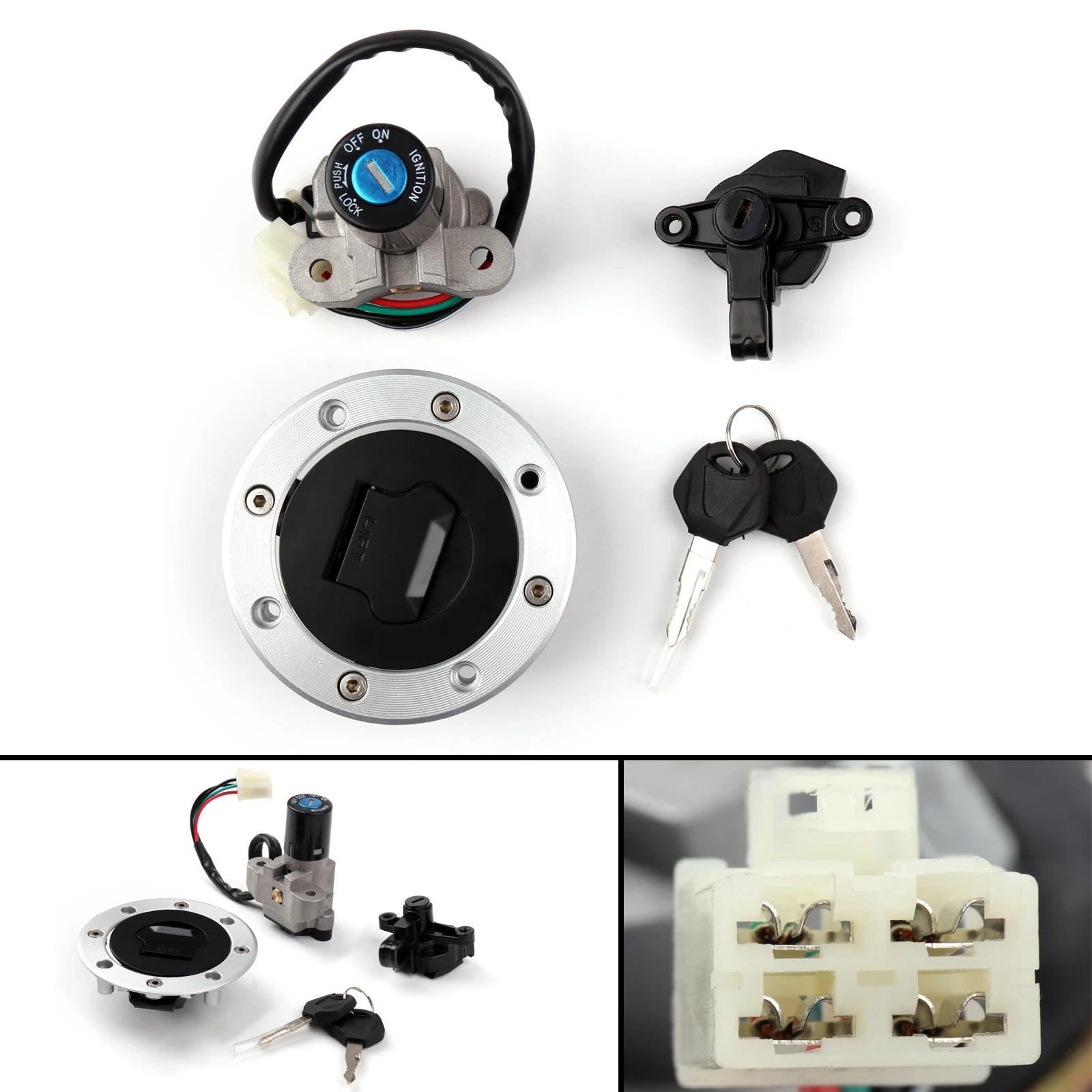 Artudatech For Suzuki RF900 RF 9001994-1999 RF600 600 GN76A 1993-1997 Ignition Switch Lock Fuel Gas Cap Set