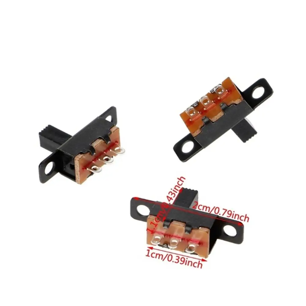 DIY Power Small Black ON-Off Miniature Slide SPDT Electrical Component Switches Switch Toggle
