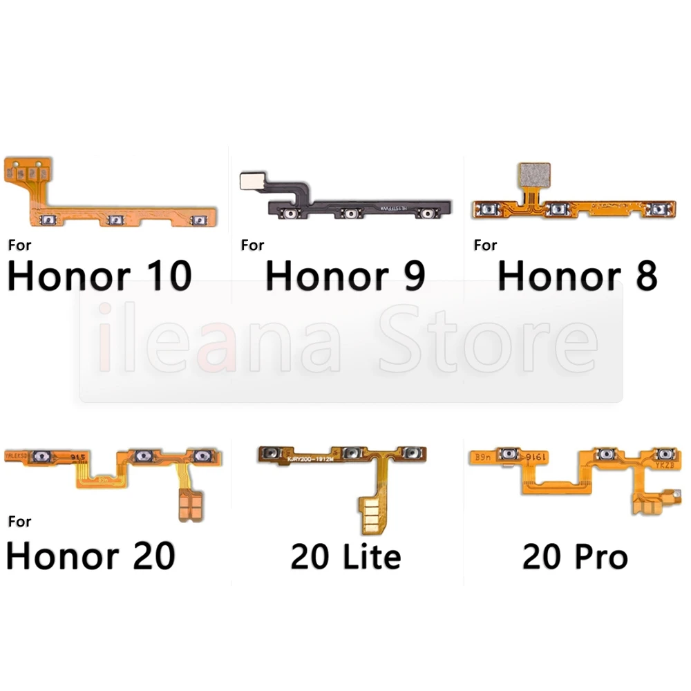 

Power On Off Volume Button Mute key Flex Cable Control Ribbon For Huawei Honor 8 9 9i 9X 10 20 20i 20s 30 30s View Pro Plus Lite