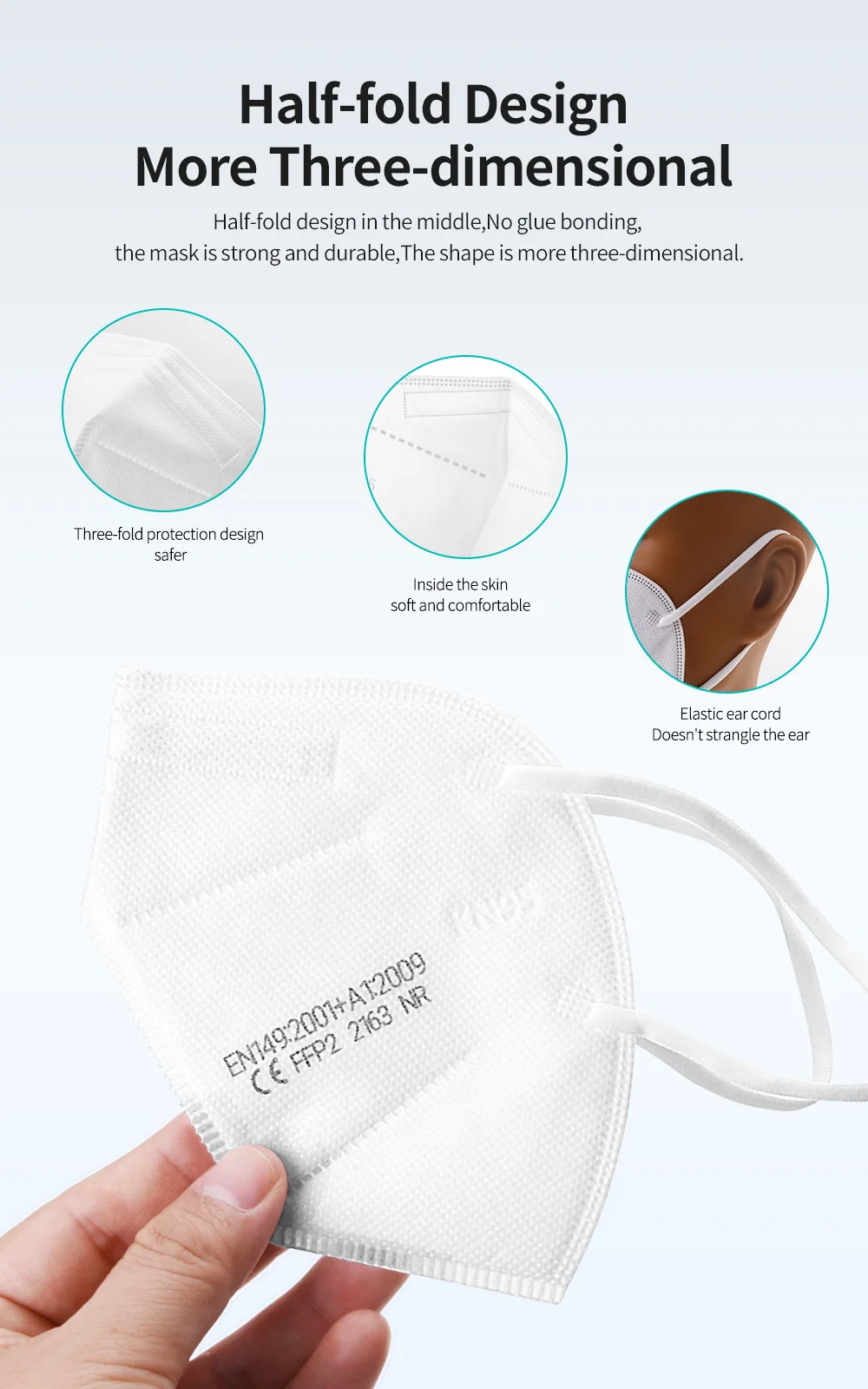10-100 pieces KN95 face mask 5 layer filter dust port PM2.5 mascarillas FFP2 Nonwoven health Protective N95 mask fast delivery