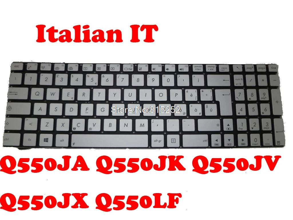 

Laptop Backlit Keyboard For ASUS Q550JA Q550JK Q550JV Q550JX Q550LF IT Italy/CZ/UK United Kingdom/GR Germany/TR Turkey