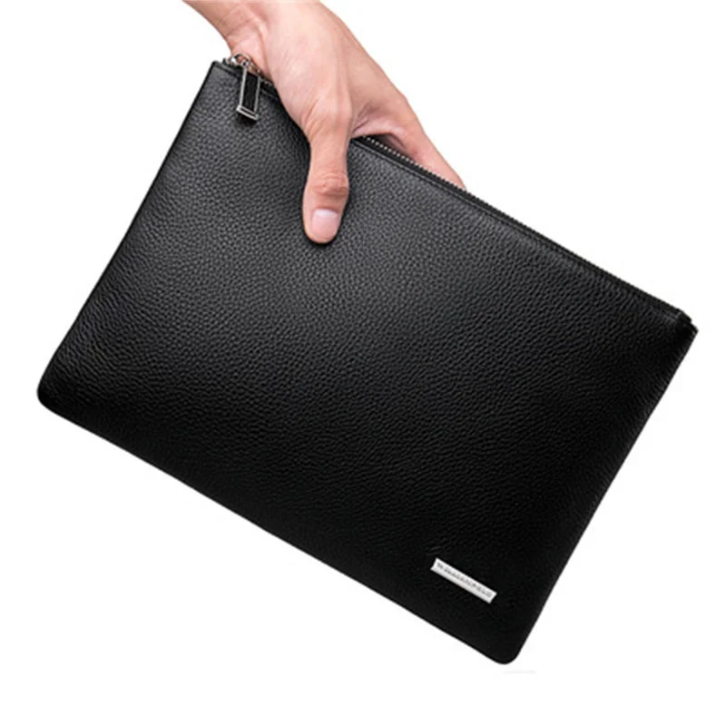 

WILLIAMPOLO Men's Bag Clutch Bag Business Fashion Male Leather Purse Men's Wallets Large Capacity Handy Bags Phone IPAD Clutch