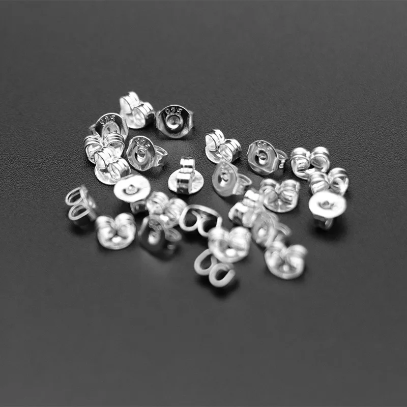 50 teile/paket 925 Sterling Silber Ohrringe Zurück Ohrring Stopper Erkenntnisse Für Stud Ohrringe Verschluss DIY Schmuck Machen Erkenntnisse – Detail 5
