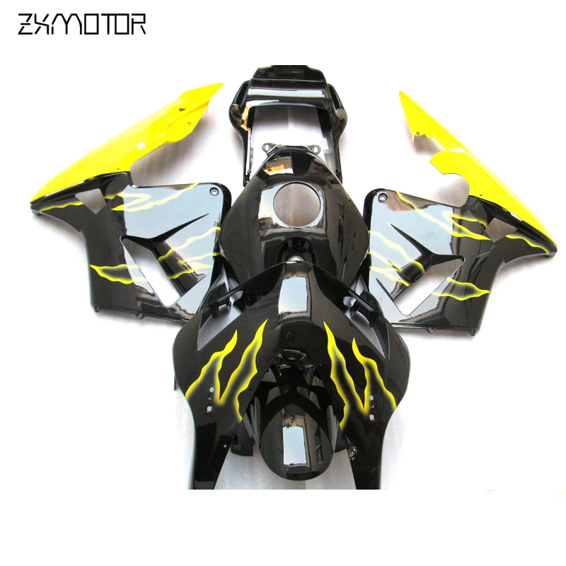 New Arrival Injection Motorcycle Fairing kits for Honda CBR600RR F5 2003 2004 yellow black fairings set cbr 600 rr f5 03 04 CX15