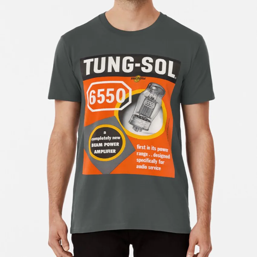 Tung - Sol 6550 T Shirt Tungsol Guitar Amp Tube Vacuum Amplifier Rock Music Vintage Cool