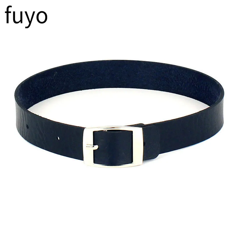 Schwarzes Kreuz Gothic Punk Pu Leder Halsband Halsketten Kragen Halskette Rock Schmuck für Frauen Mann