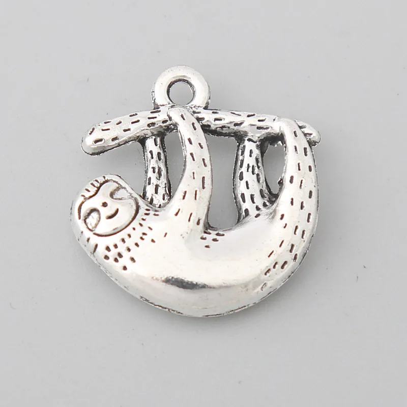 

RAINXTAR Fashion Antique Silver Color Alloy Animal Sloth Charms 19*20mm 10pcs AAC624