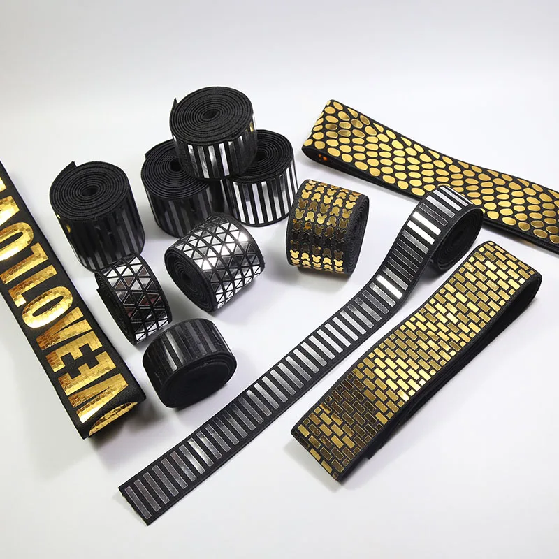 الليزر الترتر أربطة مرنة للملابس 15-50 مللي متر شريط مرن DIY بها بنفسك الخياطة اكسسوارات شريط مطاطي أربطة مرنة لتناسب #3