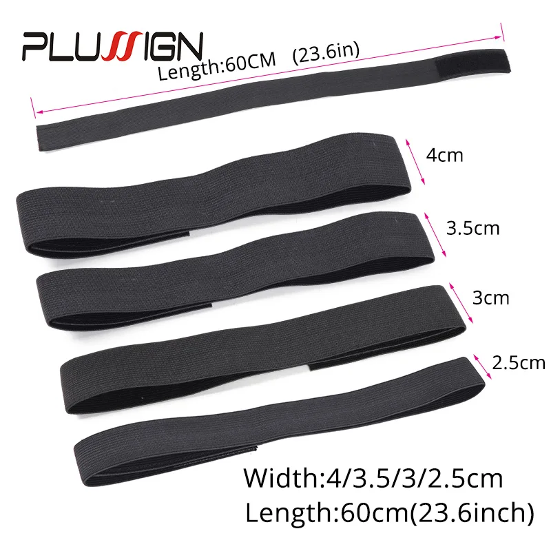 Plussign Wholesale 1Pcs/Lot Edge Band For Wigs Adjustable Velcro Lace Melting Band Frontal Band 2.5Cm 3Cm 3.5Cm 4Cm Headband