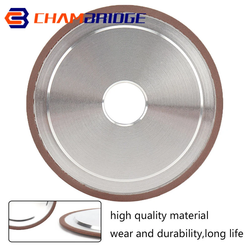 100/125/150/200mm Diamond Grinding Wheel Enhanced Resin Bond Grinder for Tungsten Steel Milling Cutter Sharpener Tool Grit 150#