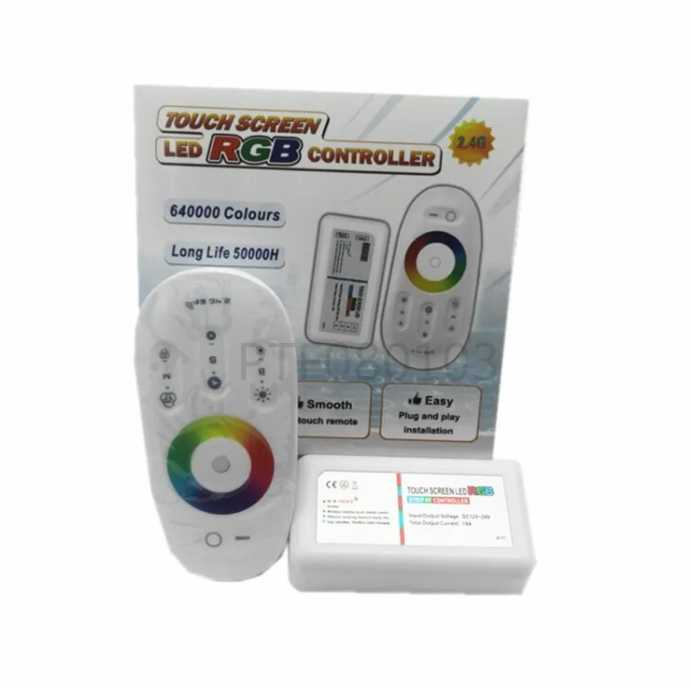 Touch Screen LED RGB / RGBW Controller 2.4G Wireless DC12-24V Touch RF Remote Control For RGB /RGBW LED Strip