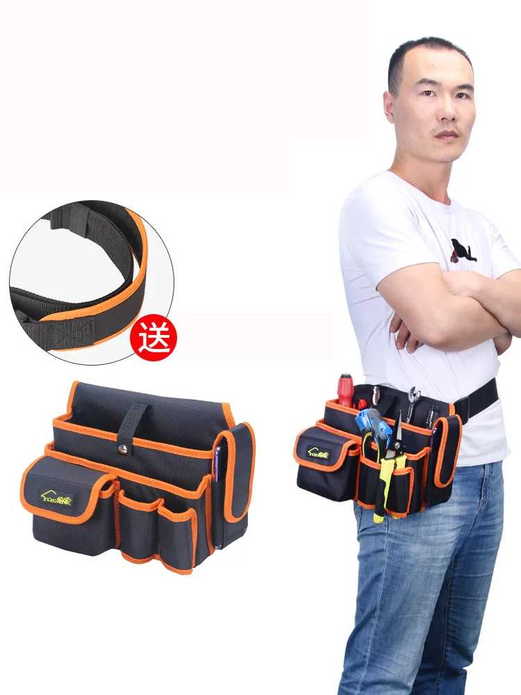 Tool Bag Portable High-Capacity Storage Bag Multi Function Tools Pocket Belt Pouch Electrician Tools Organizer Waist