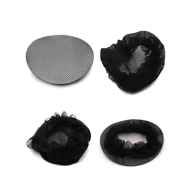 1 Pcs Women Ballet Dance Skating Snoods Hair Net Bun Cover Black High Quality Wig Cap Hair Net for Weave Hairnets Wig Nets