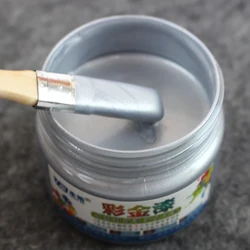 100g Water-based Paint Varnish Silver Spray Paint for Furniture,Handcrafts,Wall Painting Spraying ,Metal, Fence