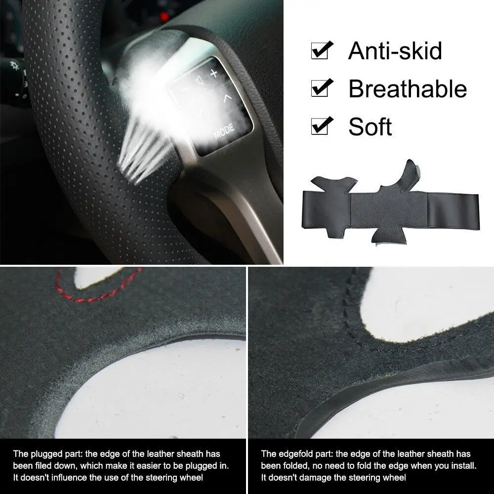 Steering Wheel Cover for 2003 2004 2005 2006 2007 2008 2009 Kia Sorento braid on the steering wheel image 4