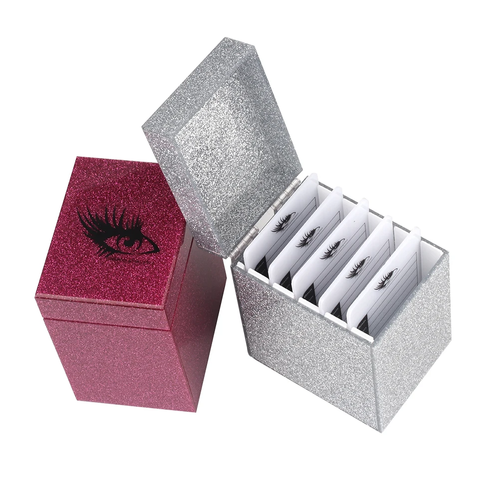 5 Layer Eyelash Extension Storage Box Acrylic Lash Organizer Holder Pallet 4 Colors Eyelash Lashes Holder Grafting Makeup Tool