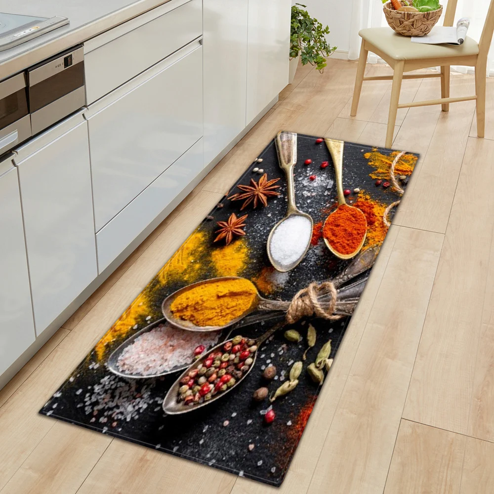 Modern Kitchen Mat Home Entrance Doormat Hallway Bedroom Living Room Decoration Floor Carpet Balcony Bathroom Anti-Slip Long Rug