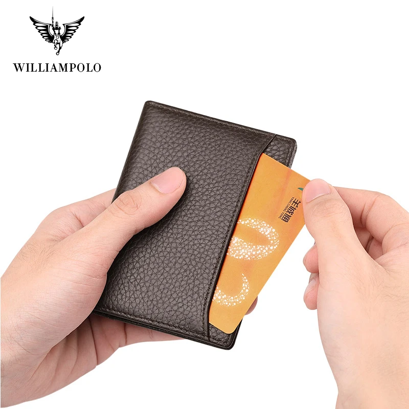 

New high-end leather mini wallet men's multi-function large-capacity ultra-thin multi-card credit card driver's license wallet