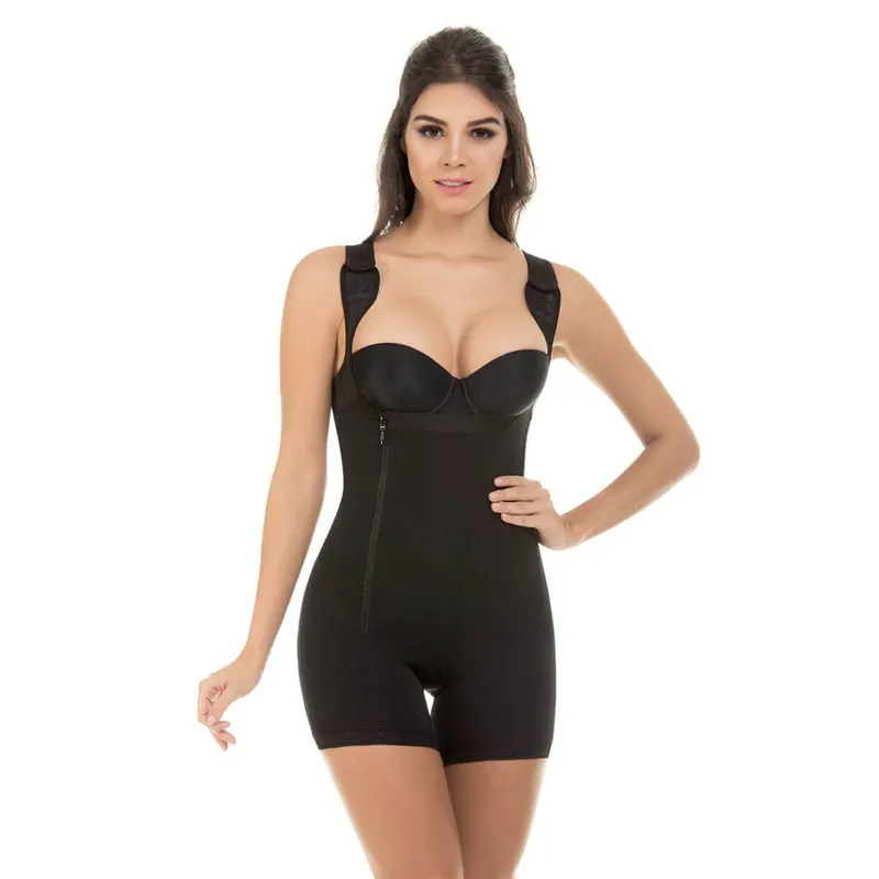 Zip Waist Lace Slimming Shaper Corset Control Shapewear Butt Lifter Strap Body Shaper Underwear Bodysuit Women Plus Size S-6xl