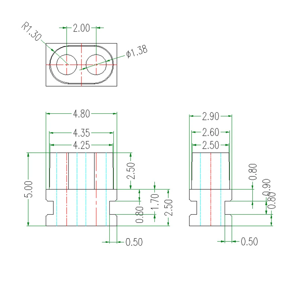 FDBRO 20 stücke 0,78mm Doppel Nadel Buchse Ue TF10 QDC Buchse Weiblichen Diy Kundenspezifische High-end-Kopfhörer Kabel zubehör Pin Stecker