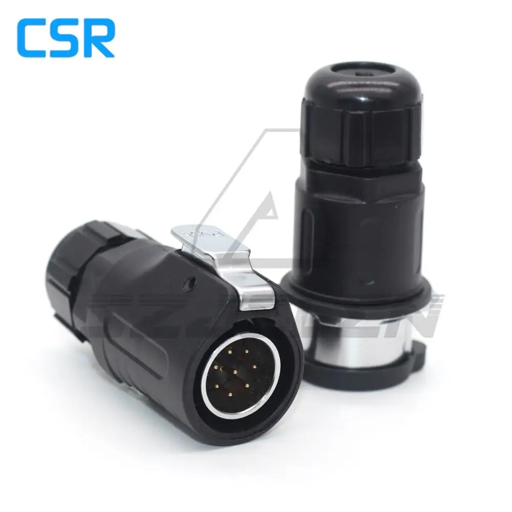 XHP20 , Waterproof Connector 8 Pin Outdoor LED Power Cable Connector Male Plug And Female Socket Docking Connector IP67