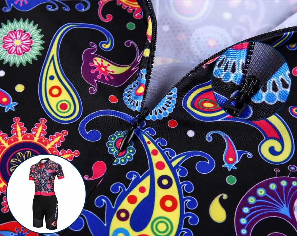 Sommer-Triathlon-Fahrradoutfit, Kurzarm-Jumpsuit, Sweatshirt und Radhose, Fahrradtour, Radsport-Trikot-Set – Detail 10