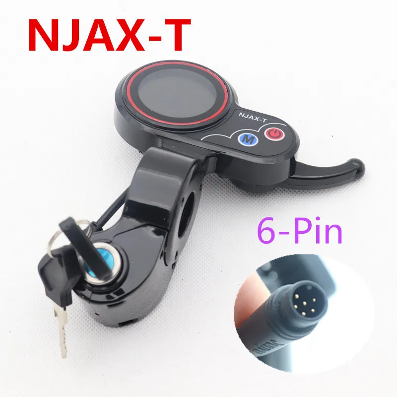NJAX-controlador de CC sin escobillas con batería de litio, Panel de pantalla de cristal líquido, patinete eléctrico, 48V, 25A, Doble accionamiento