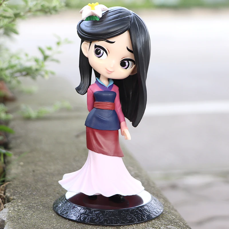 Mininstants-Q Posket Princess Mulan Figure Model Toys, Cake Figure, Animation Model Dolls, Home Decor, Birthday Party Gifts, 14cm