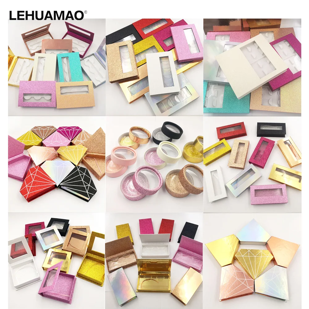 LEHUAMAO-pestañas de visón 3D, accesorio para las pestañas postizas, con embalaje al cliente, puede hacer todo lo que usted necesite, póngase en contacto con nosotros para comprobar el precio personalizado