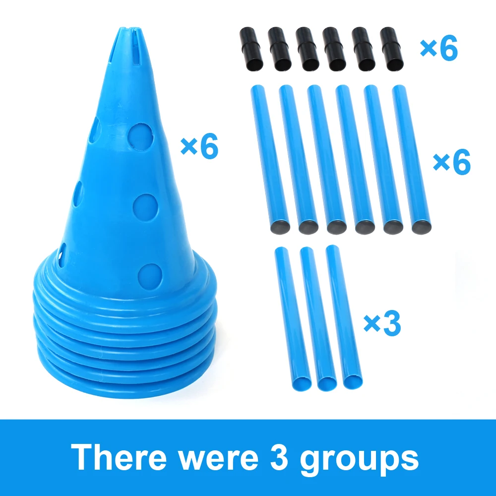 3 Set Dog Hurdle Training Cone Pet Dog Training Products Outdoor Dogs Running Training Equipment Football Barrier Cup