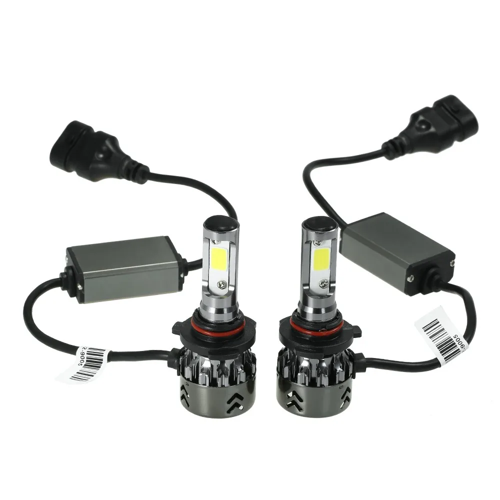 

2pcs Mini Car LED Headlight Bulbs Conversion Kit 9005 60W 6000K 9600LM All-in-One Car Headlamp White 9005/HB3/H10