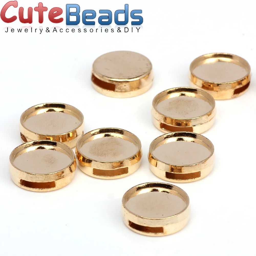 16x5mm12pcs/lot  Gold /silver plating Round Jewelry interface size 14mm Charms jewelry findings for DIY Bracelet Making