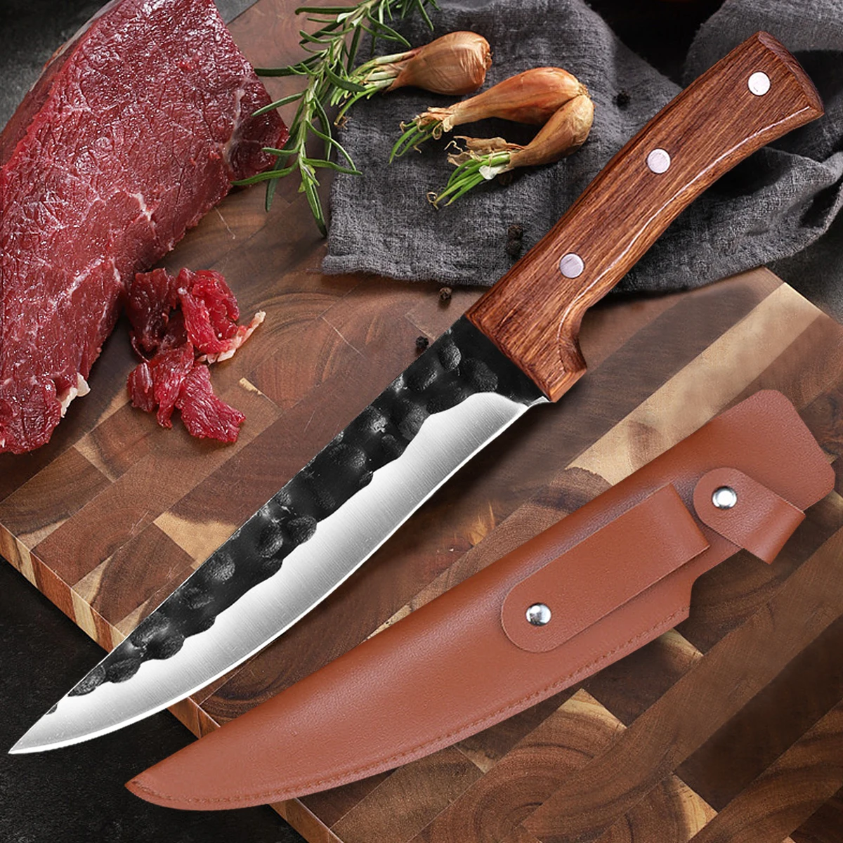 

Stainless Steel Boning Knife butcher knife Forged Chef's Knife Slicing Knife Fish Fillet Knife Vegetable and Fruit Slicing Knife