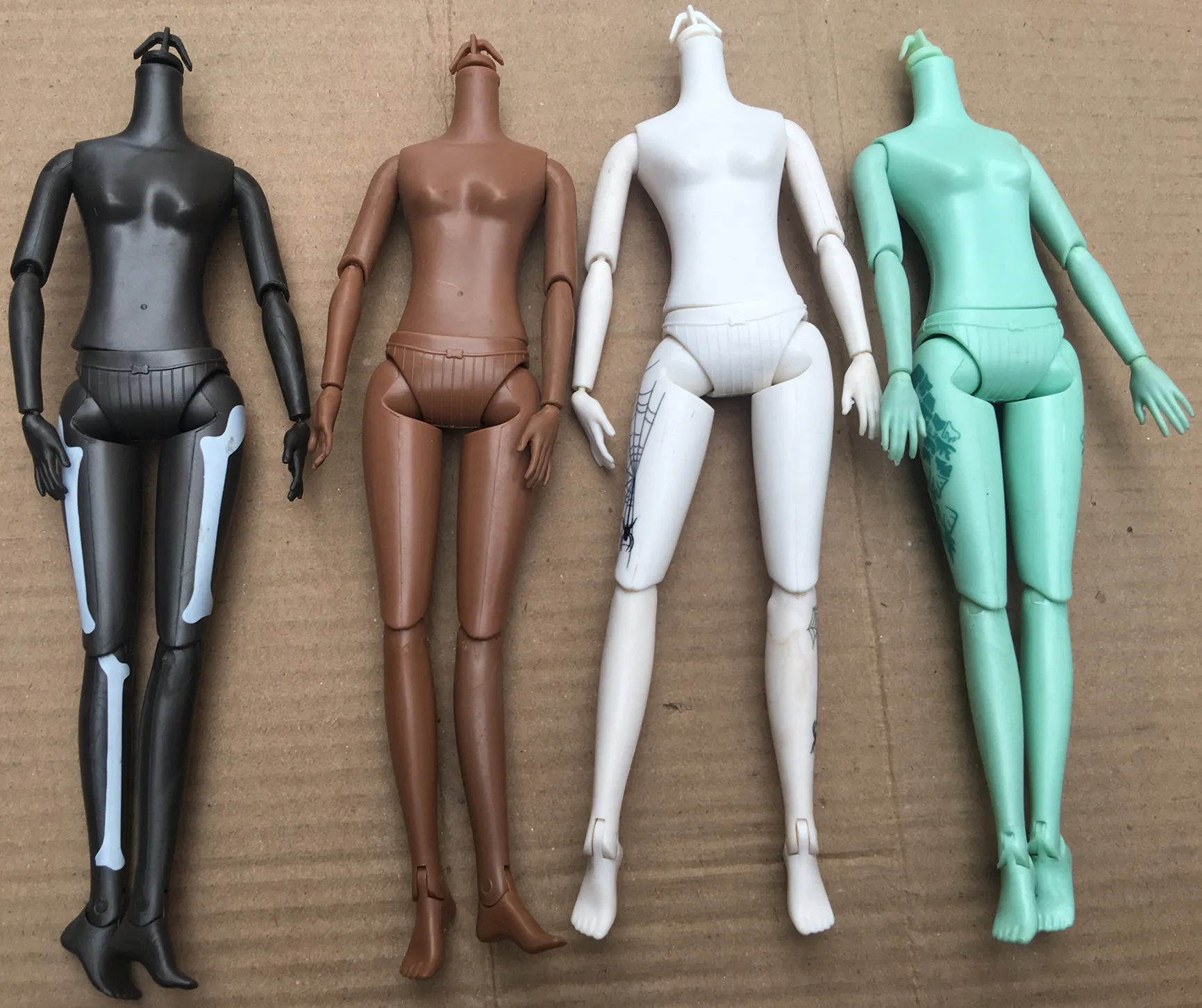 Quality Doll Body Multi-Joints Movable 1/6 Doll Toy Body Brown Black Green Doll Yoga Slim Fat Body Girl DIY Dressing Toy Figures