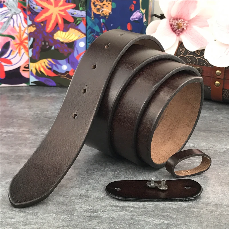 Super Thick Top Quality Genuine Leather Luxury Belts Without Belt Buckle Men Belt Male Strap Ceinture Belt Men 95-125CM SP01