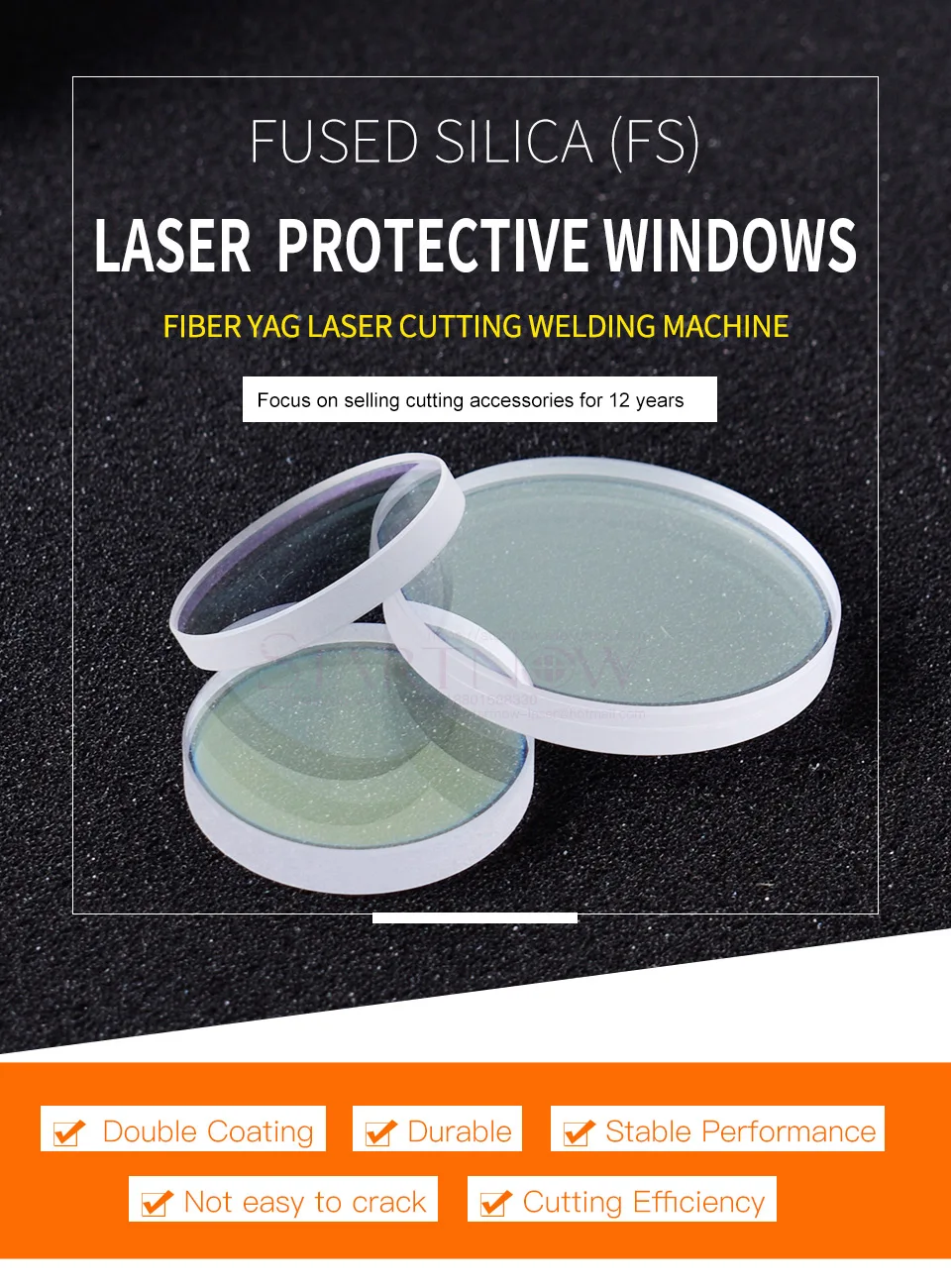Startnow 30x5mm Linse Faserlaser-Schutzlinse 34x5mm 8KW 15KW Hochleistungs 1064nm Raytools Schneidkopf-Schutzfensterlinse – Detail 1