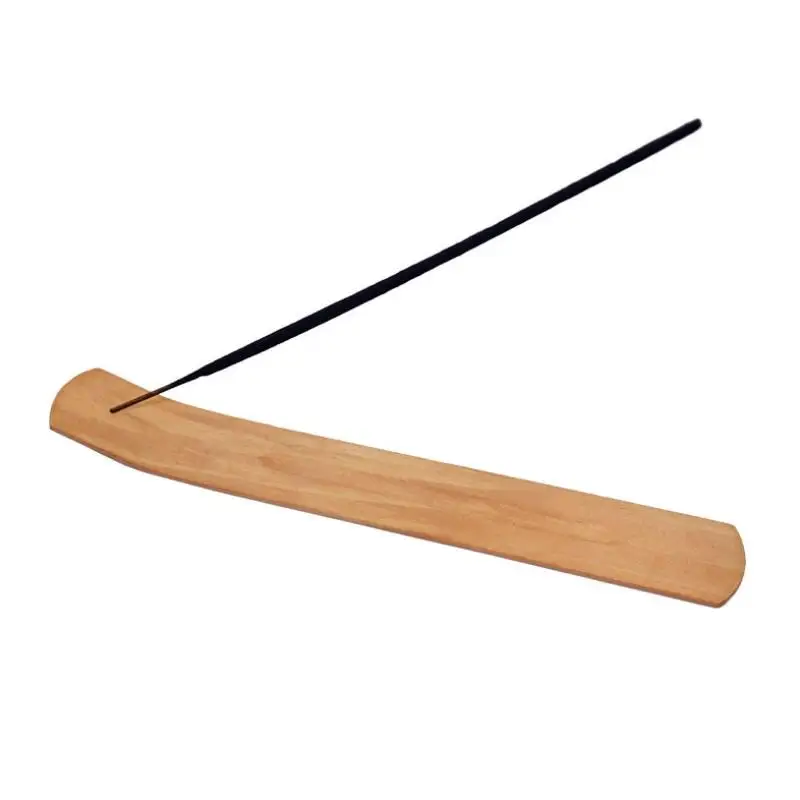 Natural Plain Wood Wooden Incense Stick Ash Catcher Burner Holder Incense Stick Holder Home Decor 24*3.5cm LX8012