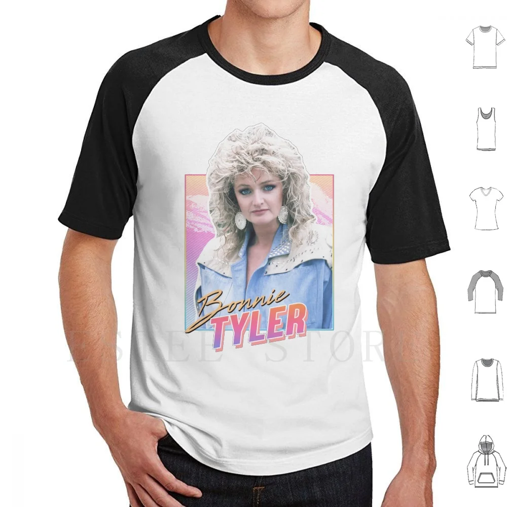 Bonnie Tyler-80s Design T Shirt Cotton Men DIY Print Bonnie Tyler Bonnie 80s 1980s Music Retro Vintage
