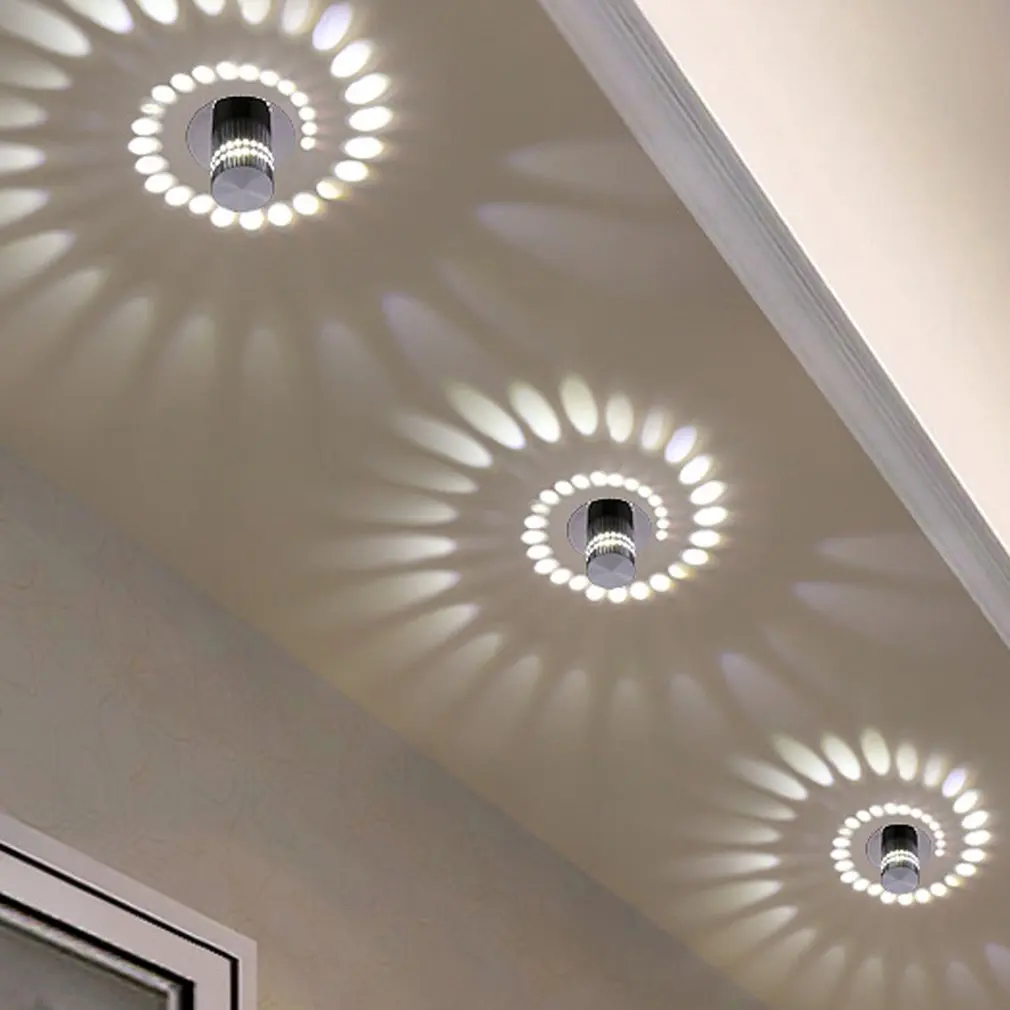 Luces de techo de pared de diseño clásico de 3W, iluminación moderna de Interior para fondo de habitación, decoración del hogar