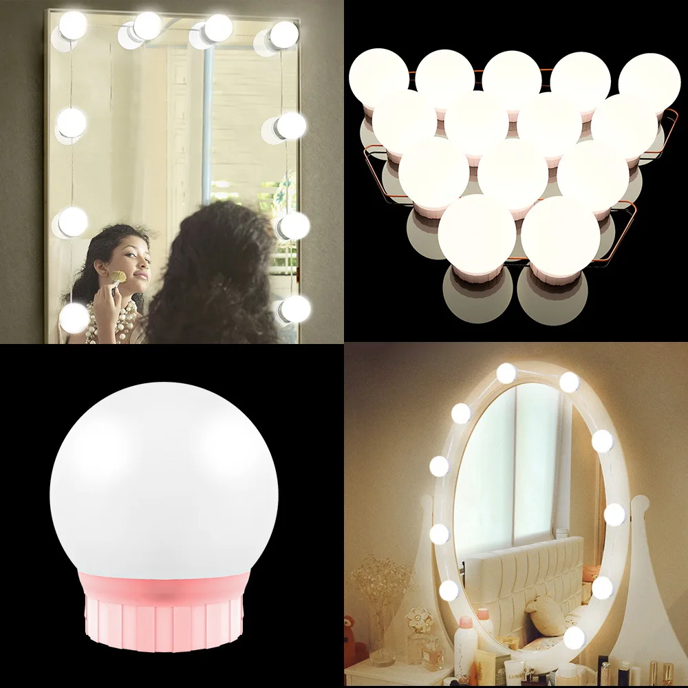 Gương Đèn Vanity Đèn Đèn Led Nhà Bàn Trang Điểm 12V Cắm Âm Trần Điều Khiển Cảm Ứng Trang Trí Vanity Mirror