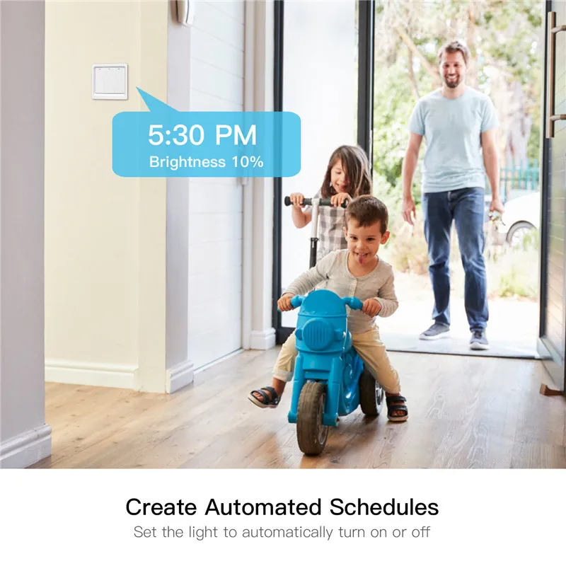 مفتاح إضاءة حائطي ذكي بزر ضغط واي فاي، لا يتطلب سلكًا محايدًا وN+L، تطبيق Tuya Alexa Google Home المتوافق #5