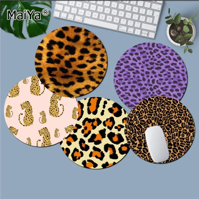 MaiYa My Favorite Animals Leopards Anti-Slip Durable Silicone Computermats gaming Mousepad Rug For PC Laptop Notebook