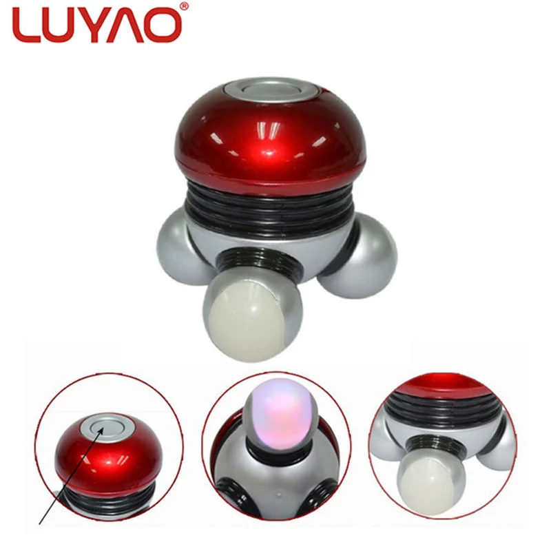 Electric Massager Roller Body Slimming 3 Leg Vibration Battery Operated Hand Held Vibrating Mini Massage Ball