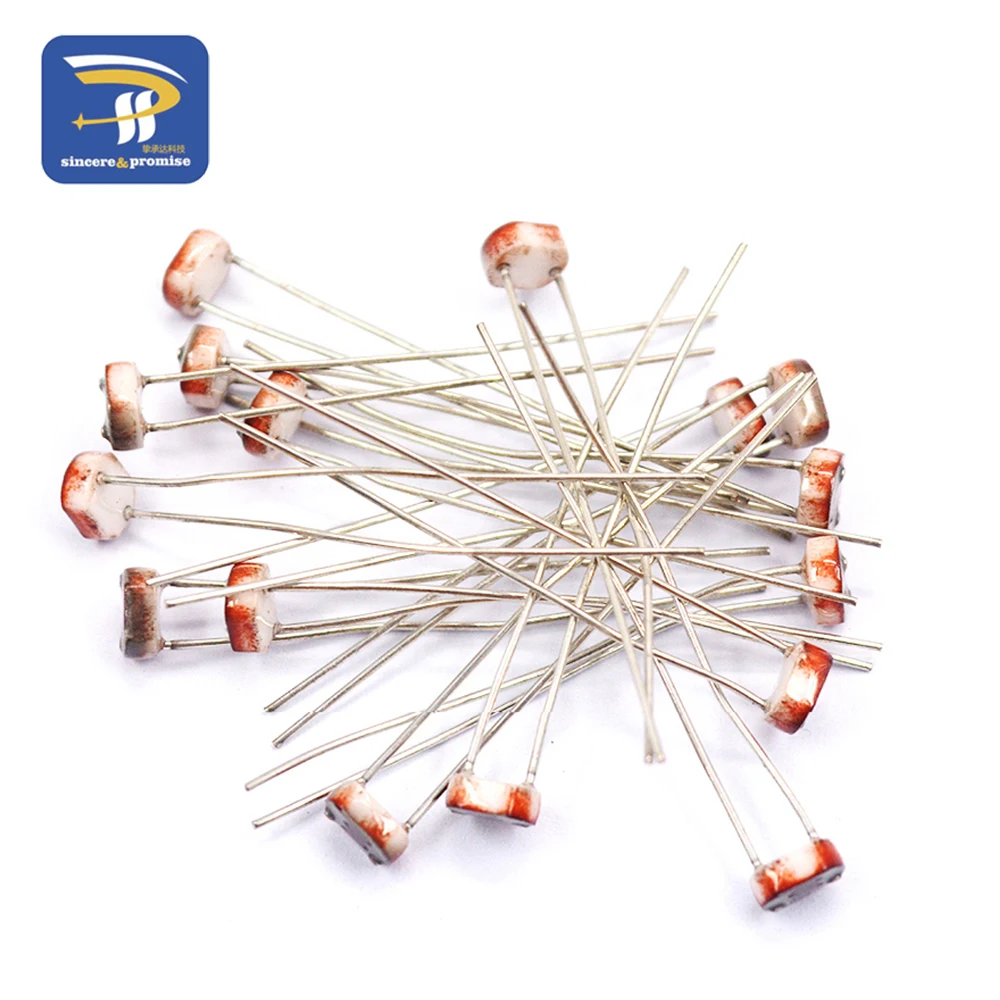 20PCS LDR Photo Light Sensitive Resistor Photoelectric Photoresistor 5528 GL5528 5537 5506 5516 5539 For Arduino DIY