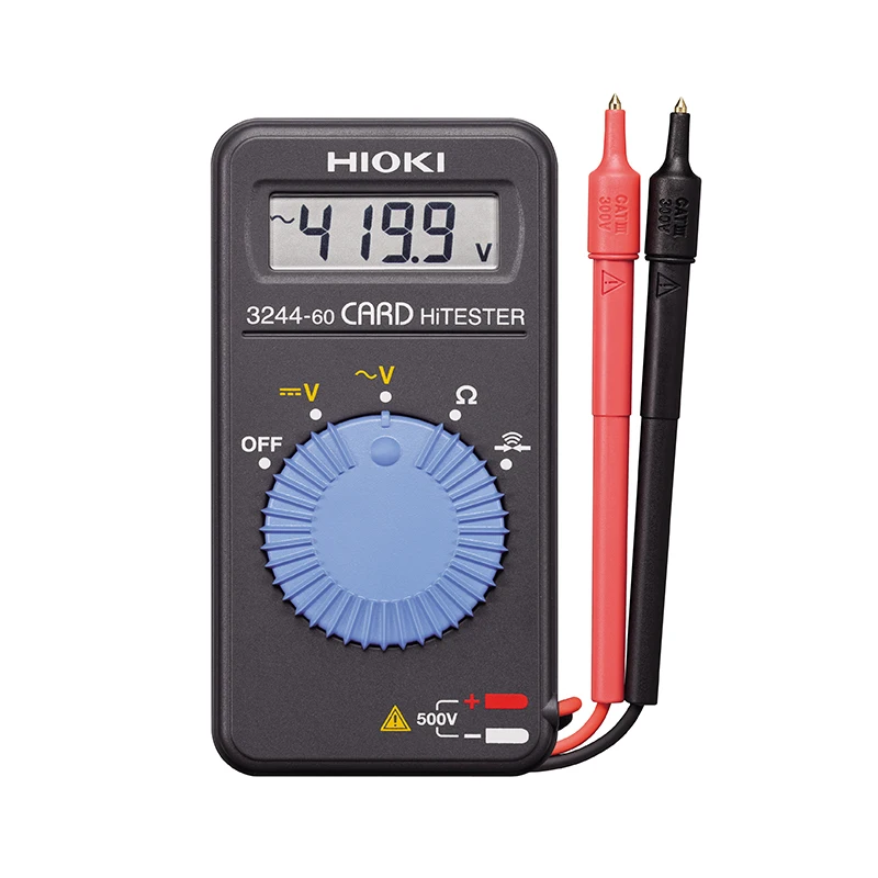 HIOKI 3244-60 Card-style Pocket Digital Multimeter for General Electrical Maintenance and Testing