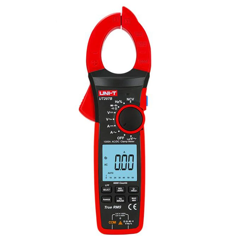 UNI-T UT206B / UT207B / UT208B 1000A True RMS цифровой токоизмеритель; Интеллектуальный Электрический цифровой дисплей Универсальный измеритель.