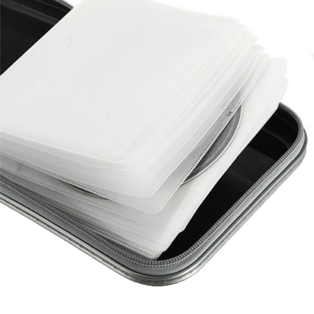 Pochette de rangement pour disques CD et DVD, capacité de 40 pièces, étui de rangement pour portefeuilles à disques, boîtes avec fermeture éclair
