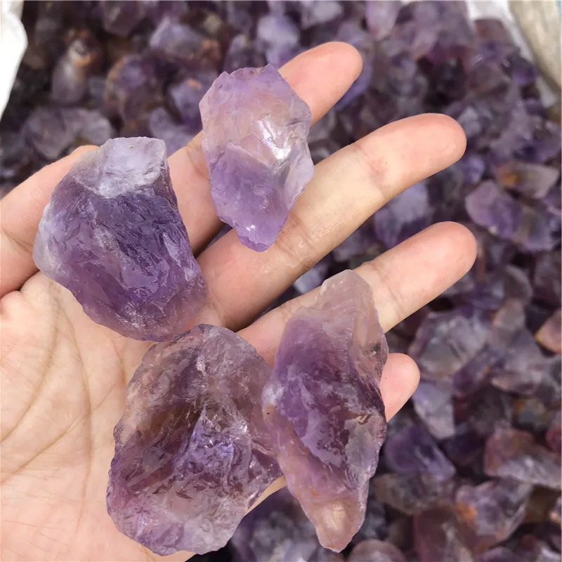 

100G Natural Raw Amethyst Quartz Crystal Rough Stone Specimen Healing crystal love natural stones and minerals