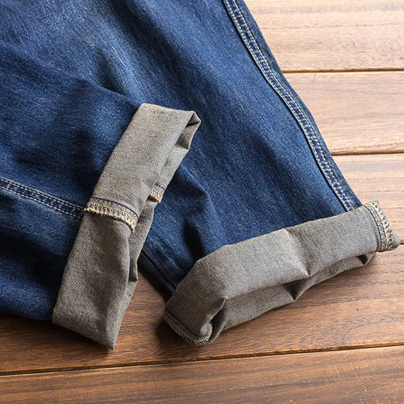 2021 Spring And Autumn Overalls Men\'s Denim Jumpsuits Long Sleeve Lapel Loose Blue Jeans Cargo Pants Fashion Workwear Trousers